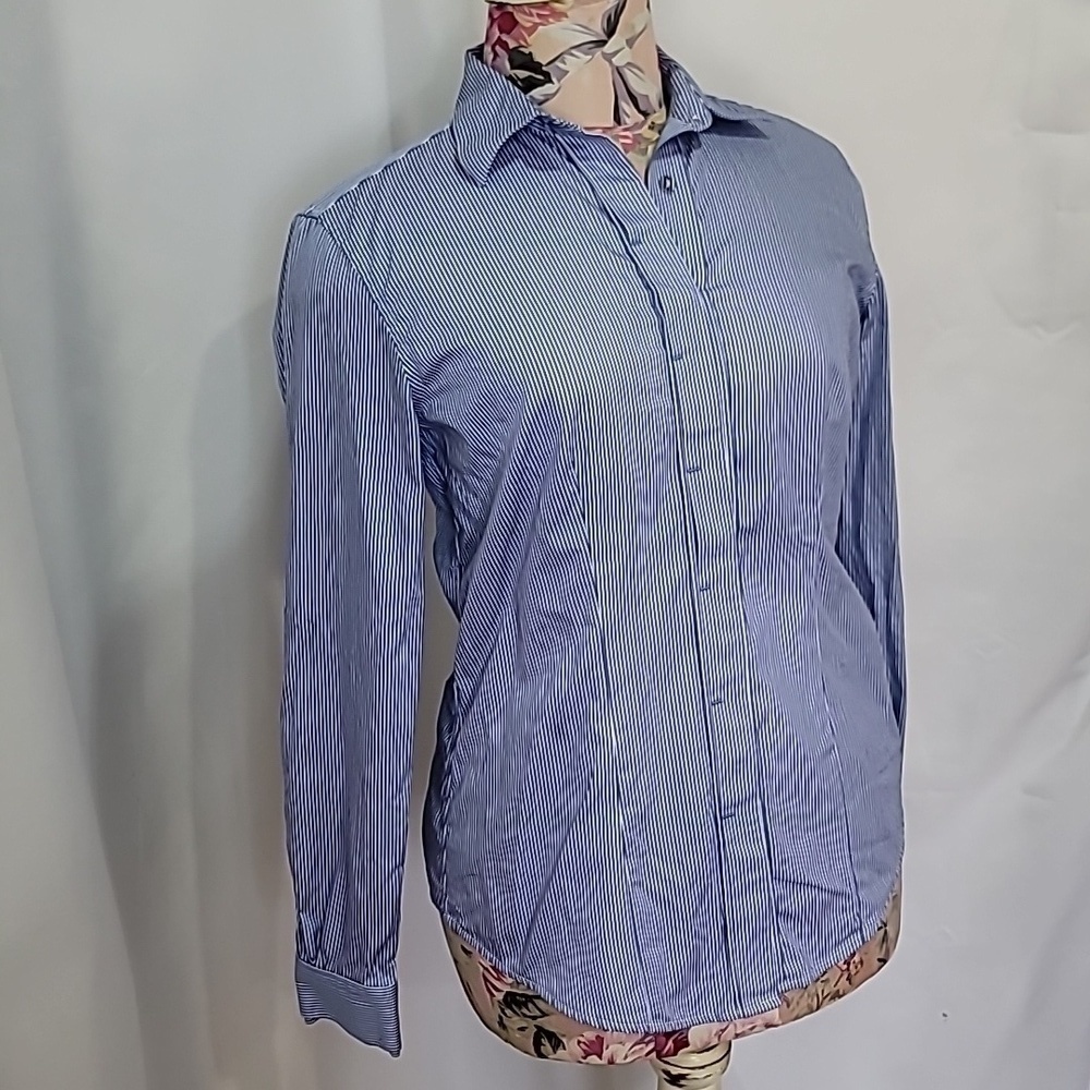 BROOKS BROTHERS Classic Striped 100% Cotton Button Down Collar